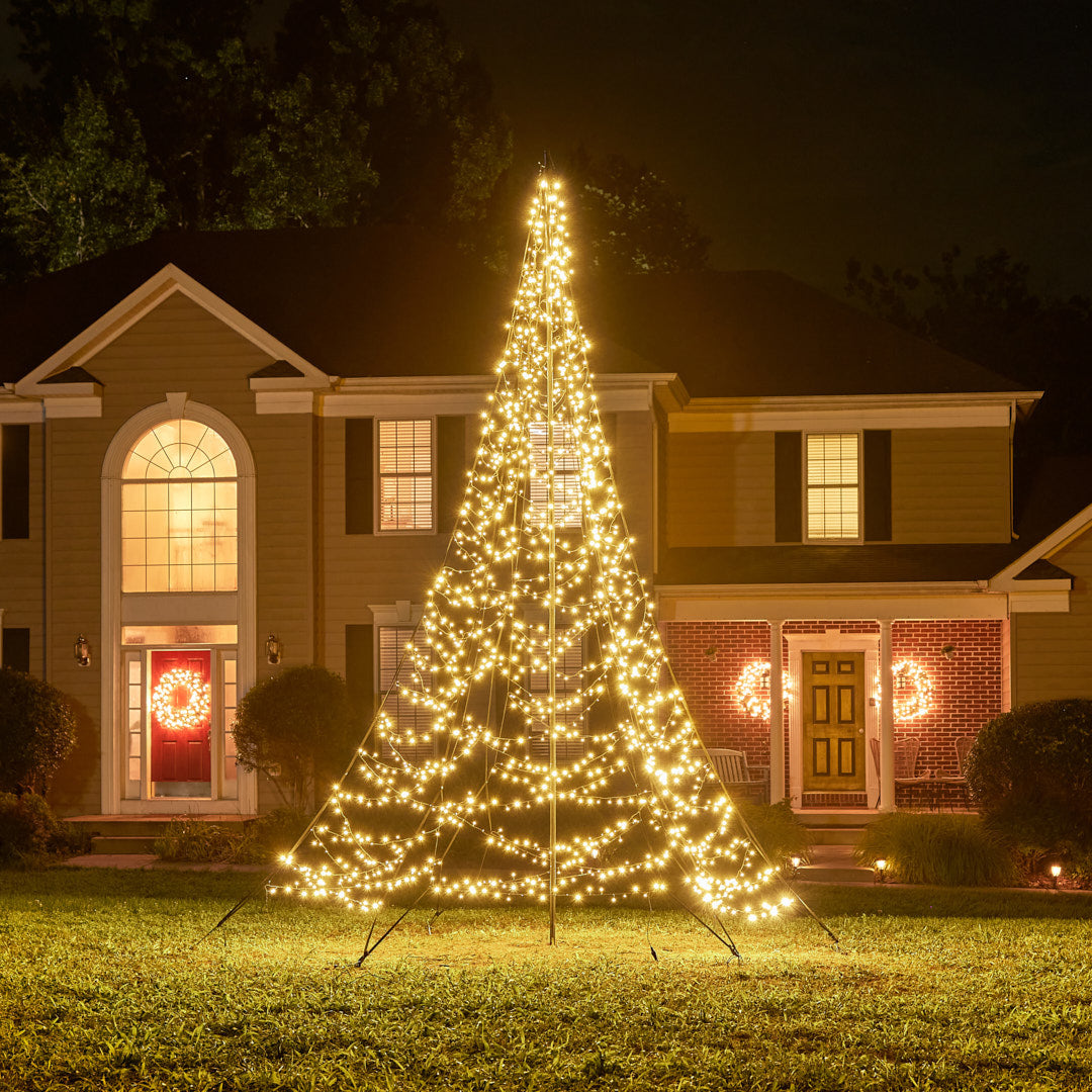 Fairybell Premium 4m Weihnachtsbaum 1500 LED mit Mast bunt