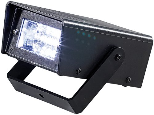Lunartec Licht-Dekoration LED-Stroboskop Batterie Disco-Blitzer