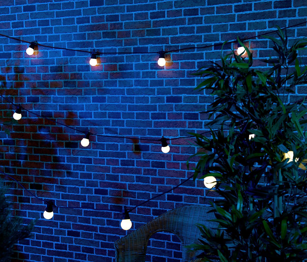 Lunartec Licht-Dekoration Lichterkette 20 LEDs 13 m IP44 außen