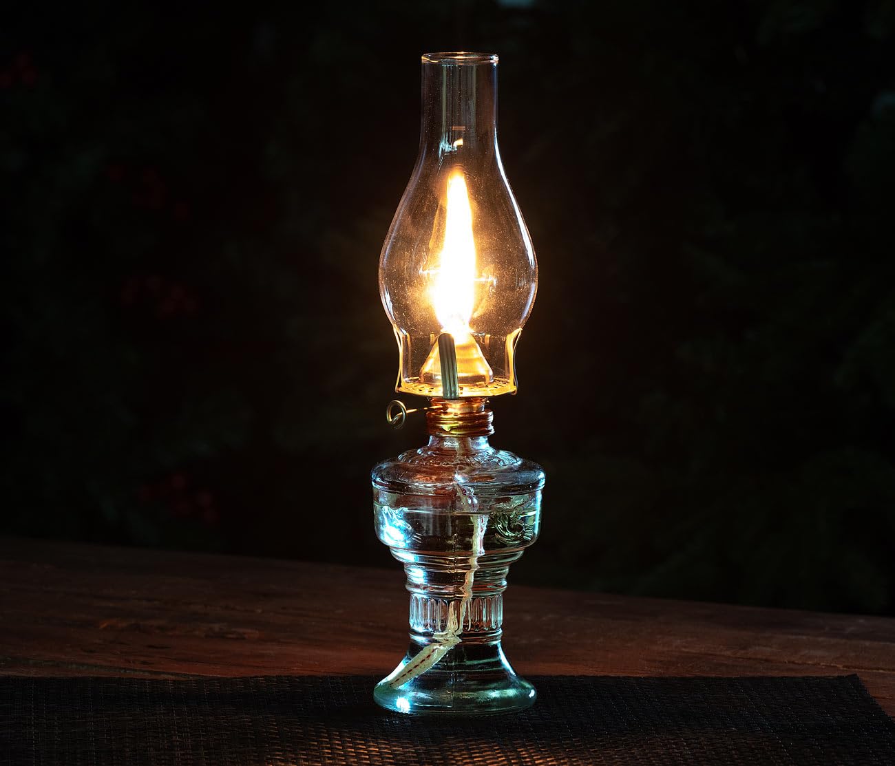 Lunartec Taschenlampen 2er Petroleum-Sturmlaterne 32 cm Glas