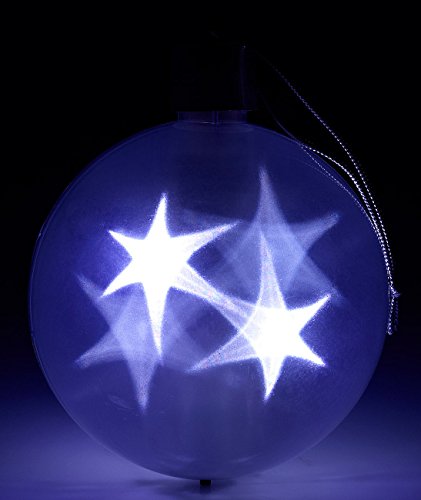 Lunartec Licht-Dekoration LED-Weihnachtskugeln 2er-Set weiß 3D