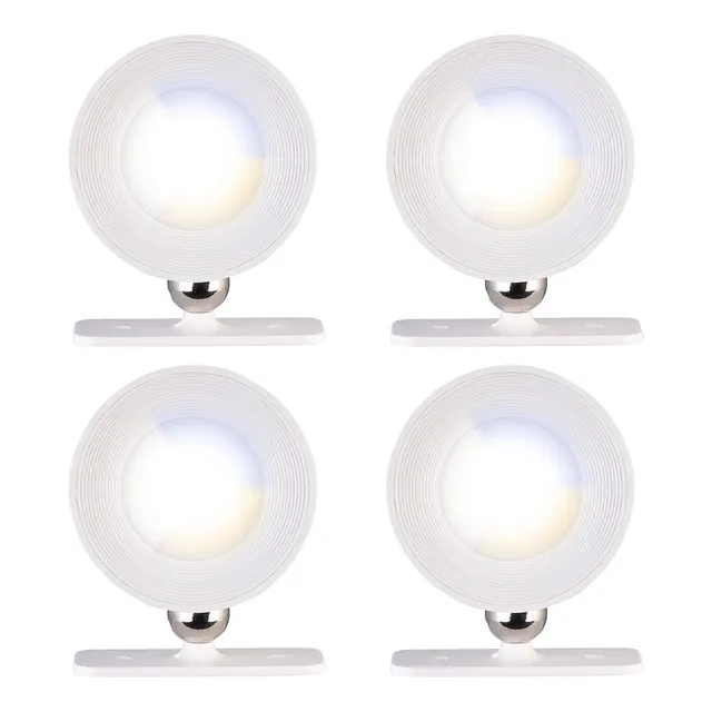 Lunartec Innenbeleuchtung CCT-Wandlampe 4er weiß 180lm dimmbar