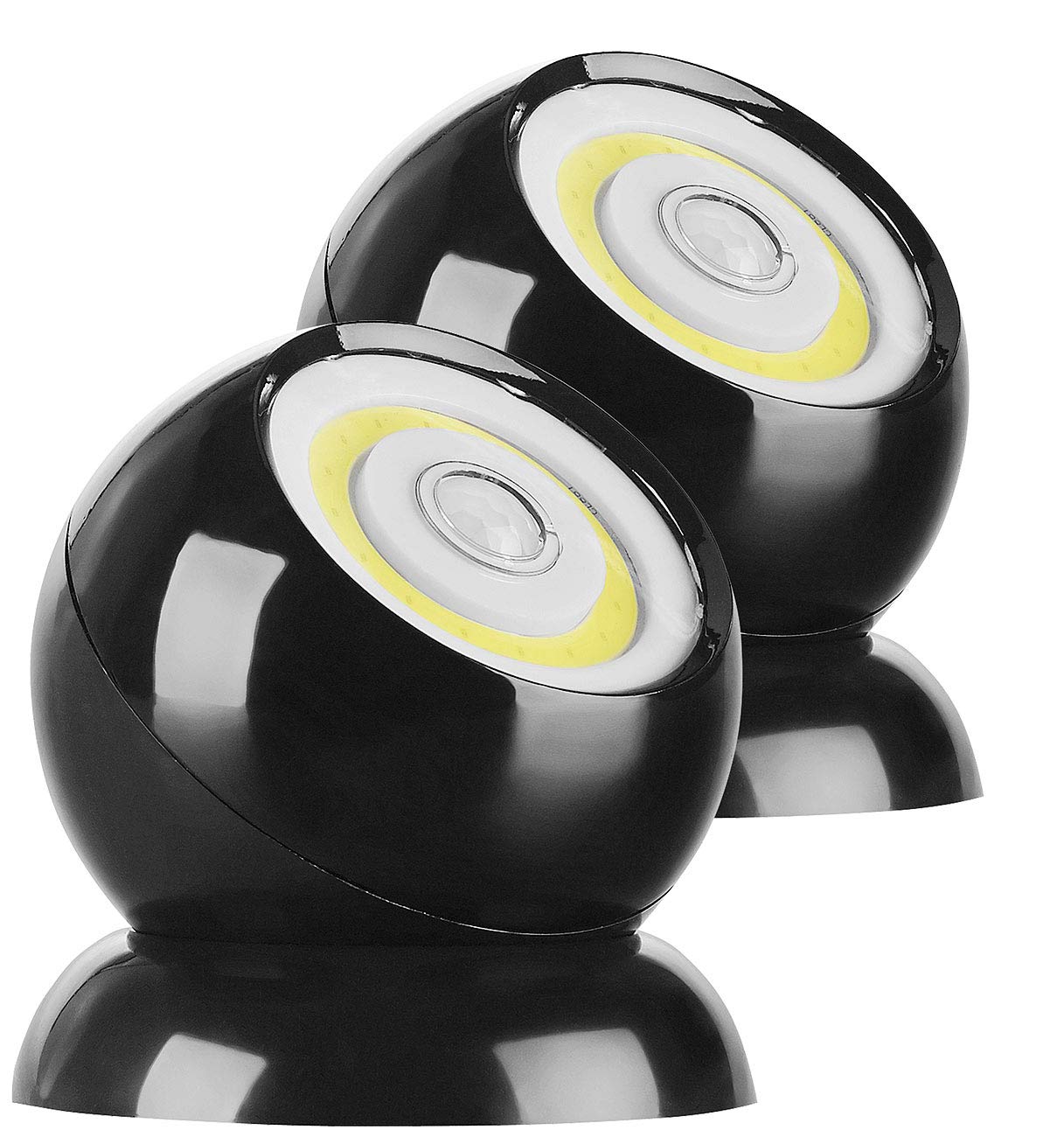 Lunartec Innenbeleuchtung COB Strahler Akku 200 lm 2er-Set schwarz