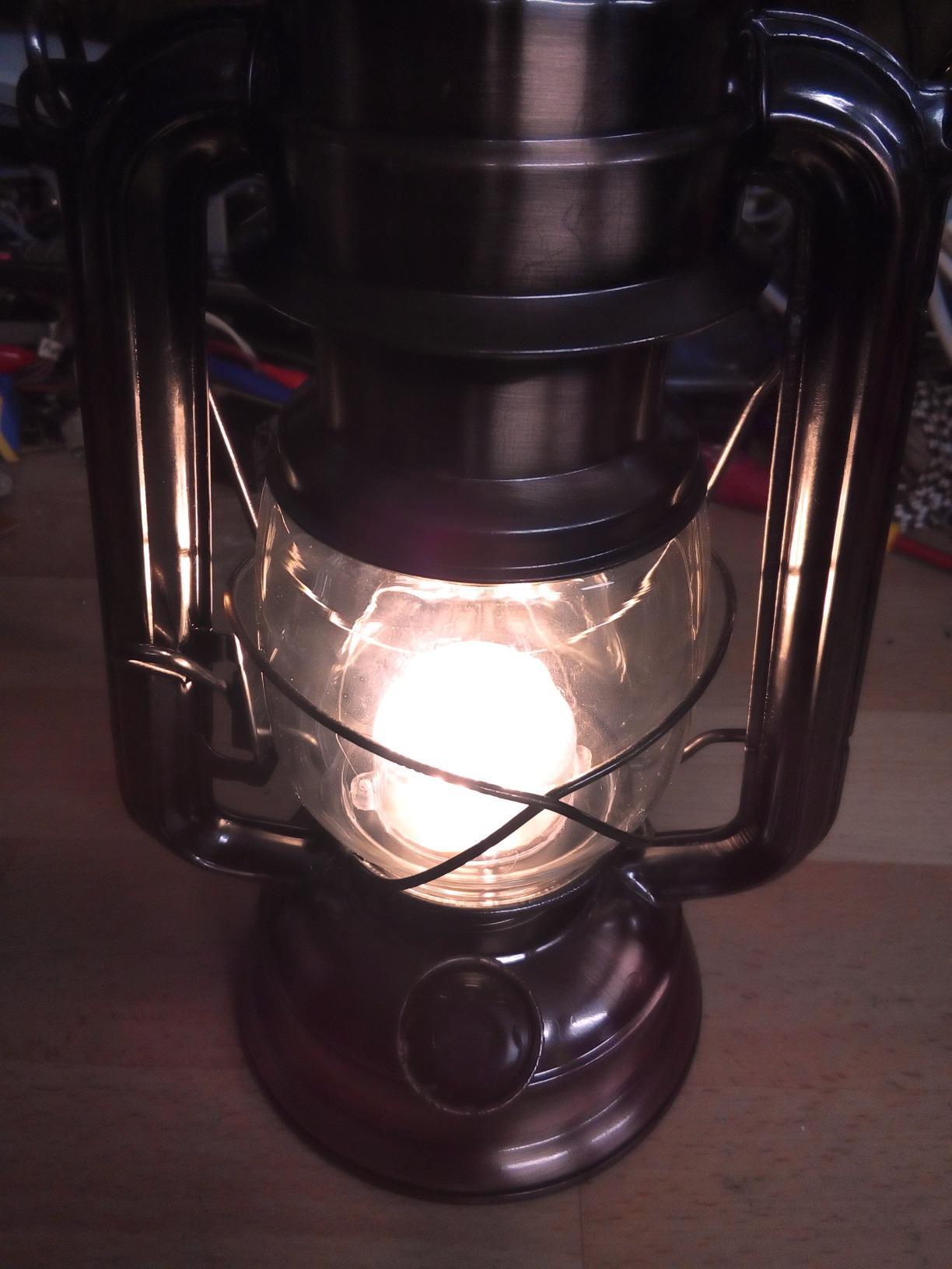 Lunartec LED Sturmlampe Bronze dimmbar batteriebetrieben