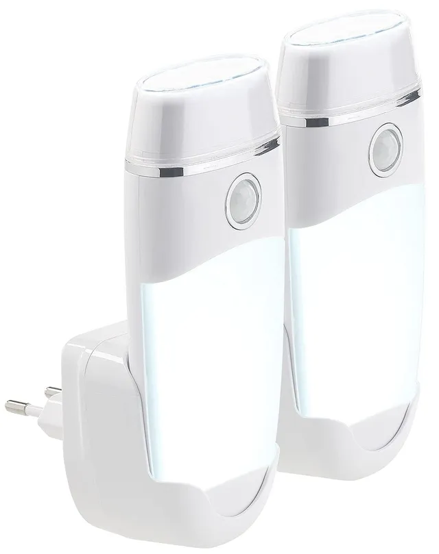 Lunartec Taschenlampen Notlicht 2er Set mit Akku Bewegungsmelder