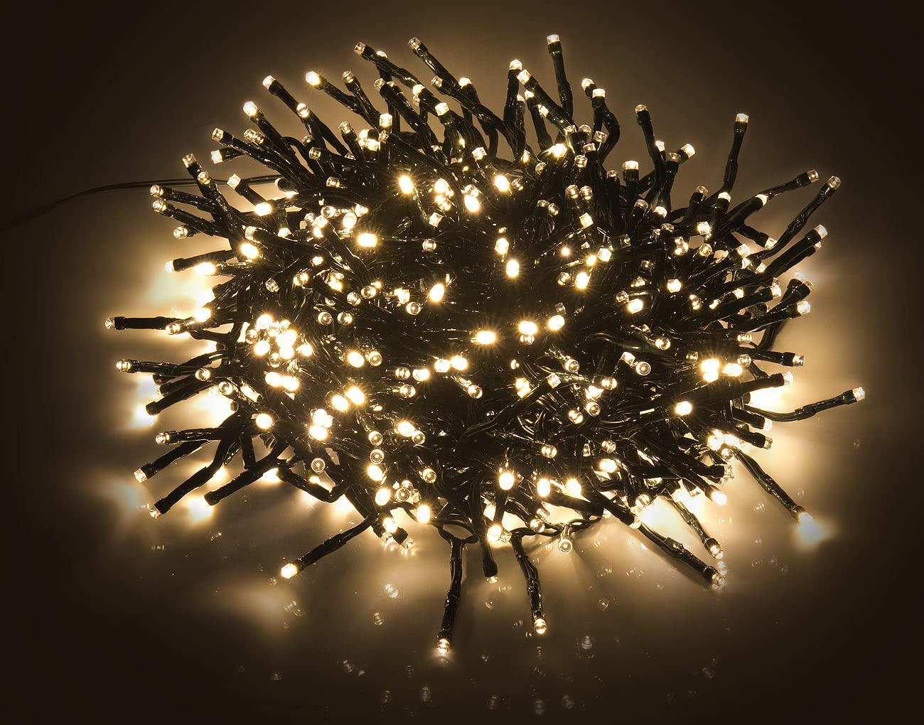 Lunartec Licht-Dekoration LED Büschellichterkette warmweiß 6 m 600 LEDs