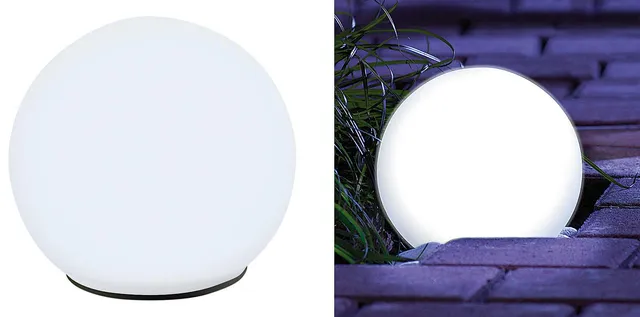 Lunartec Licht-Dekoration Leuchtkugel Solar Ø9 cm weiß