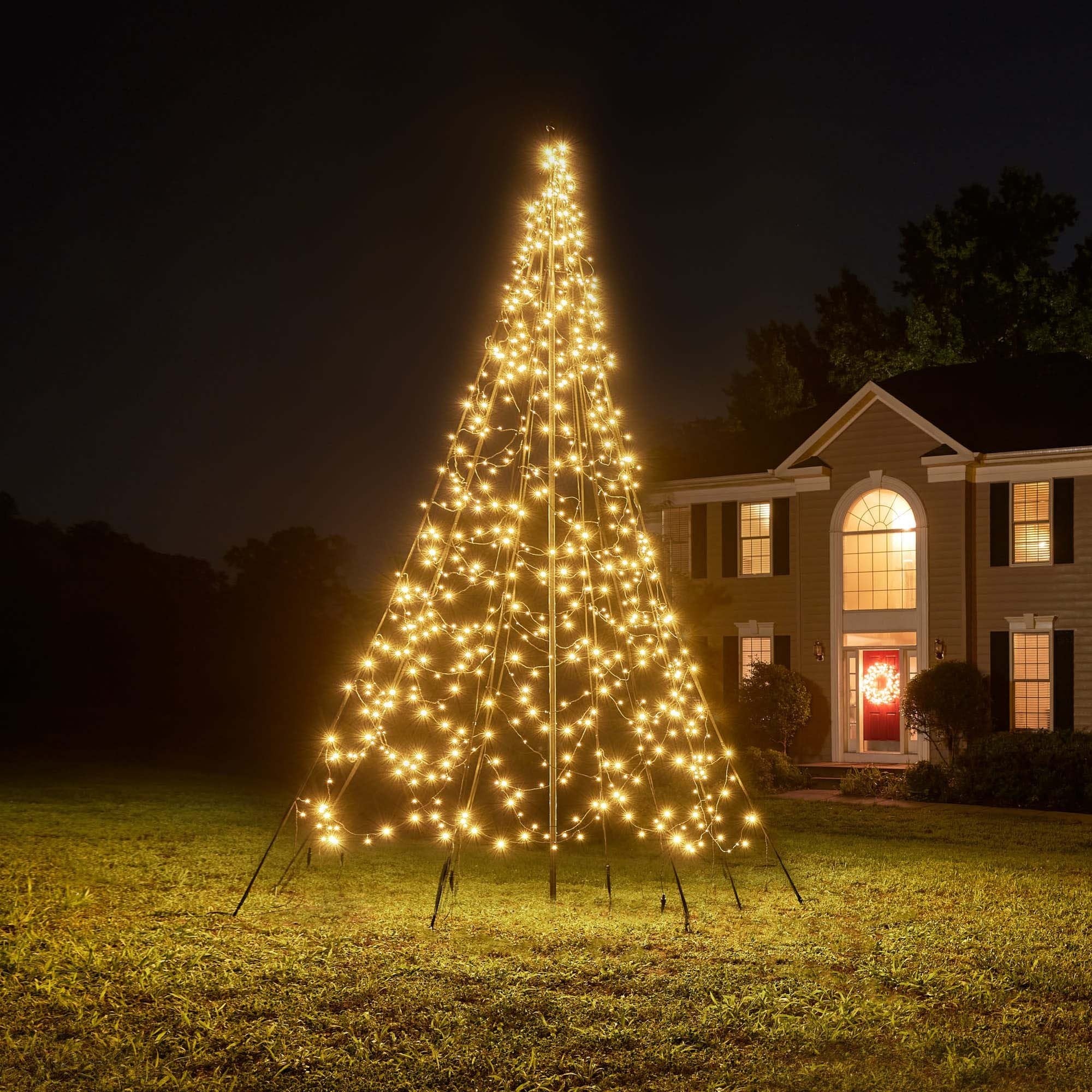 Fairybell Standard 4 m Weihnachtsbaum mit Mast 640 LED Warmweiß