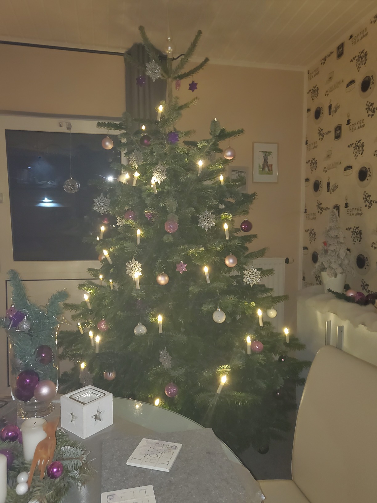 Lunartec LED Weihnachtsbaum-Kerzen 30er-Set weiß Timer