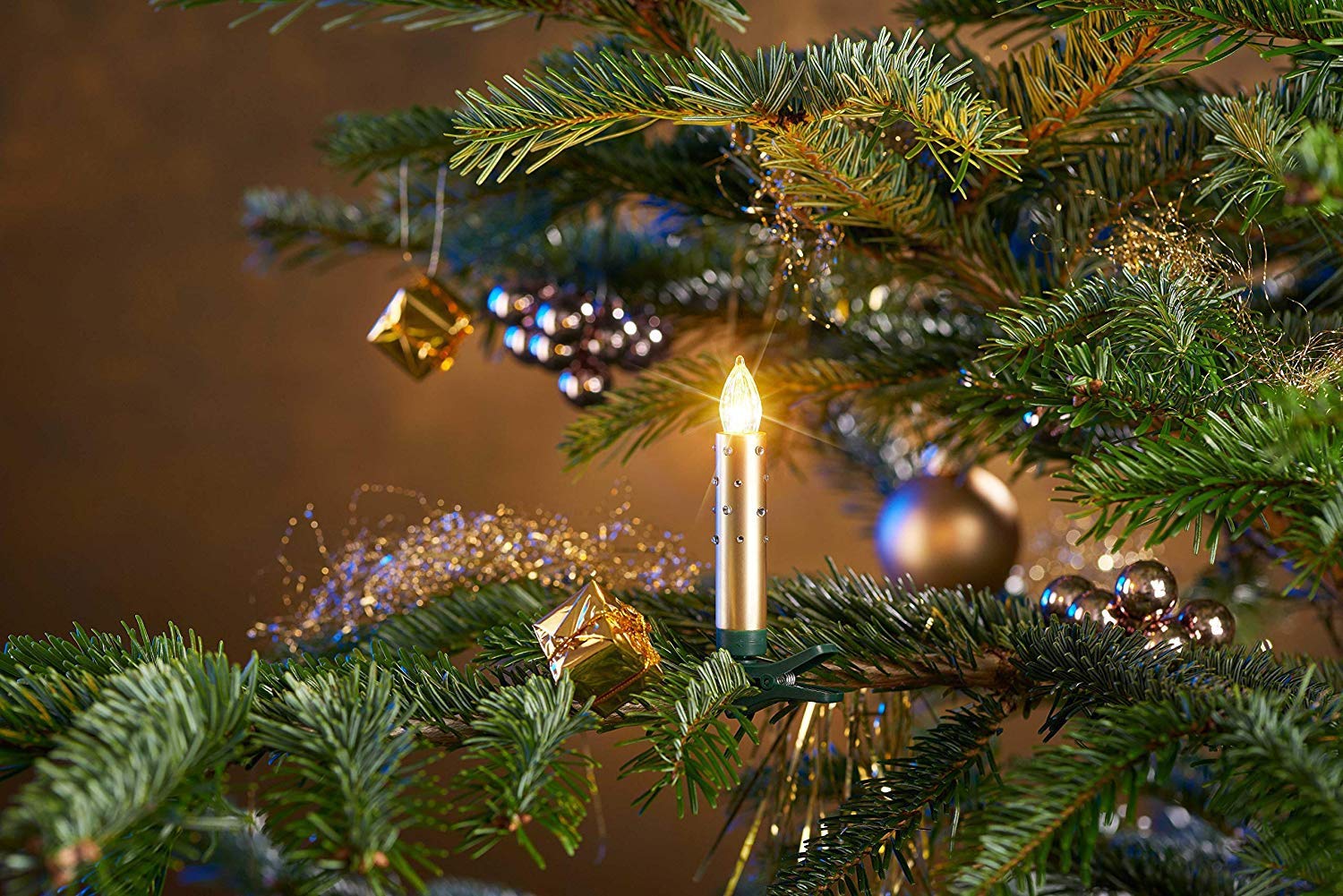 Bonetti Wireless Christmas Candles Baumkerzen gold 12er-Set LED
