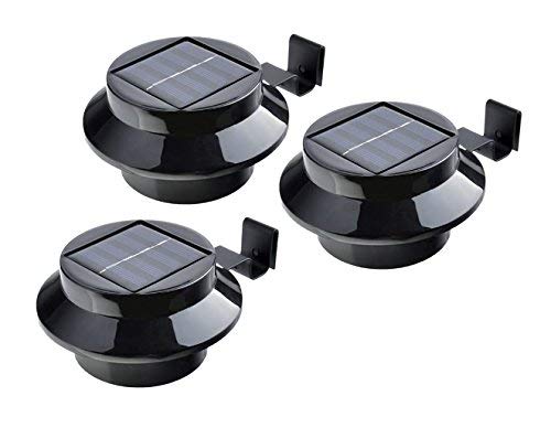Bonetti Solar Lights Dachrinnenleuchte 3er-Set Edelstahl