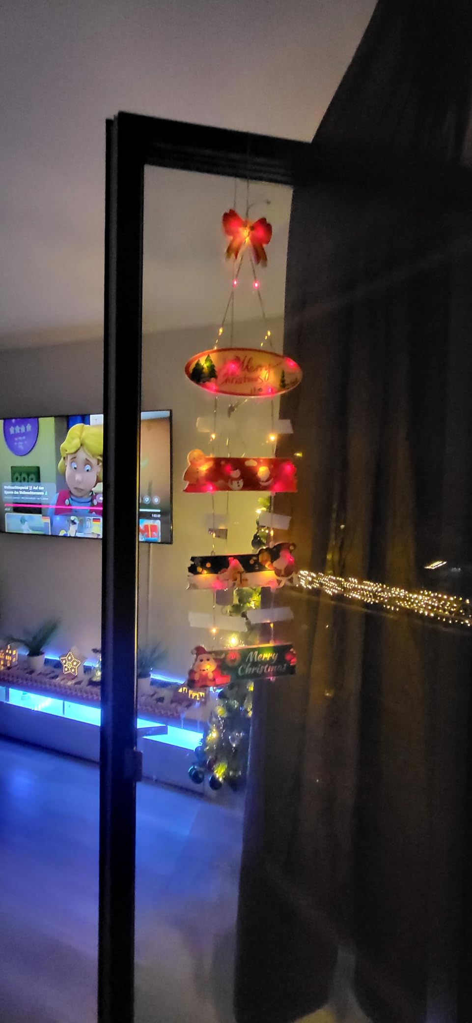 Qedertek Lighting 72 LED Weihnachtskranz Bunt mit Timer