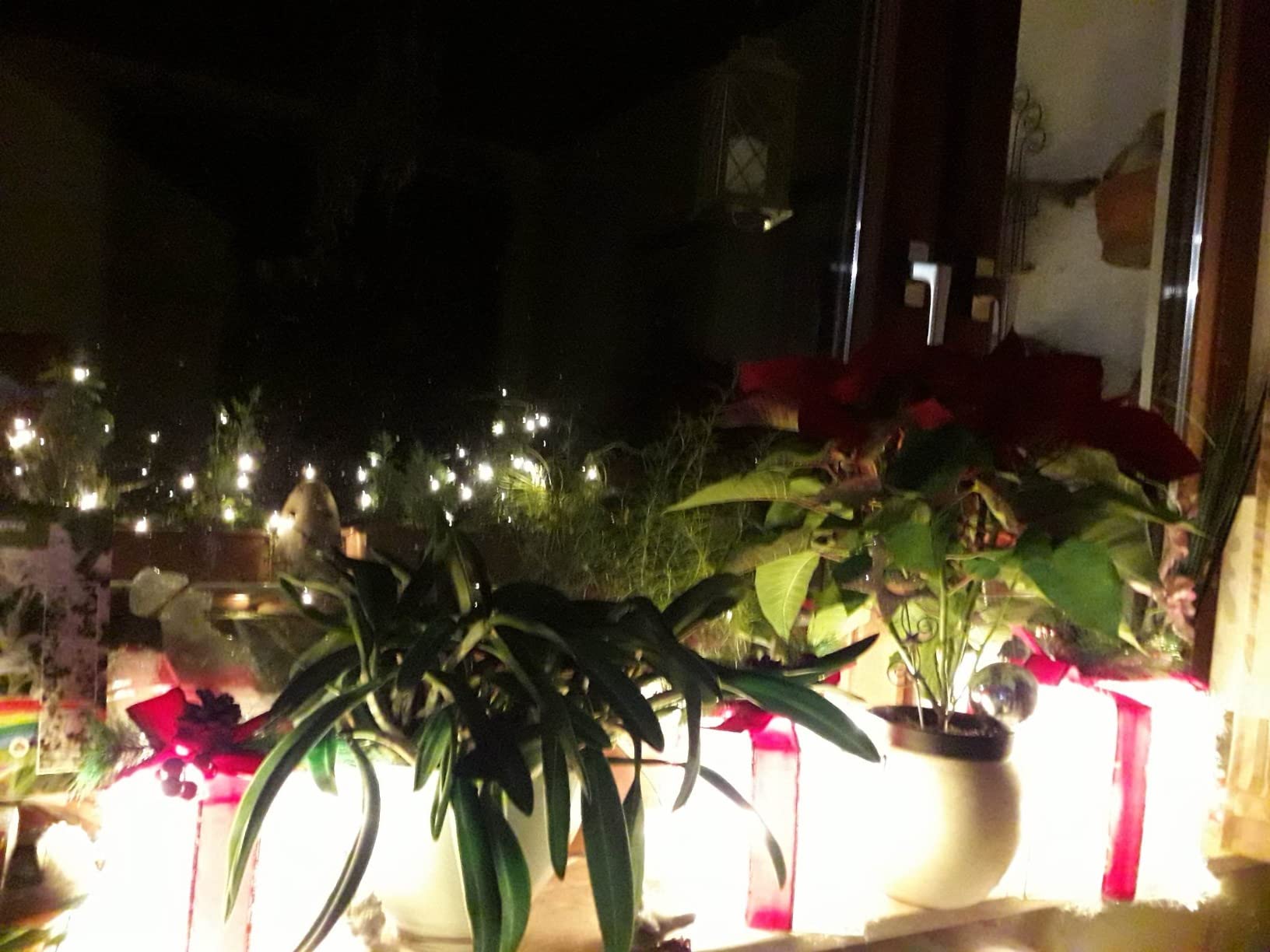 elktry LED Geschenkbox 3er Set silber mit Timer 140 LEDs