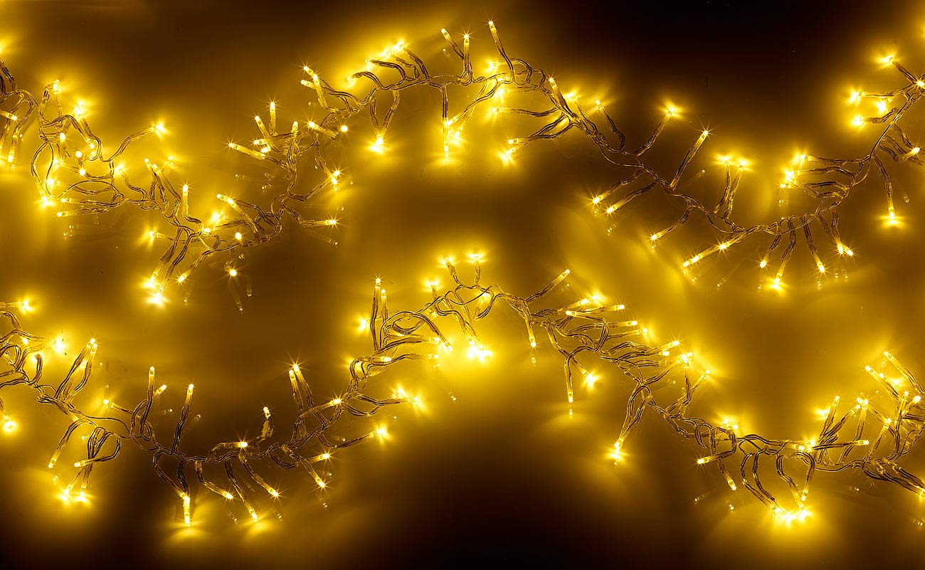 Lunartec Licht-Dekoration Büschel-Lichterkette 2er-Set 300 LEDs Timer
