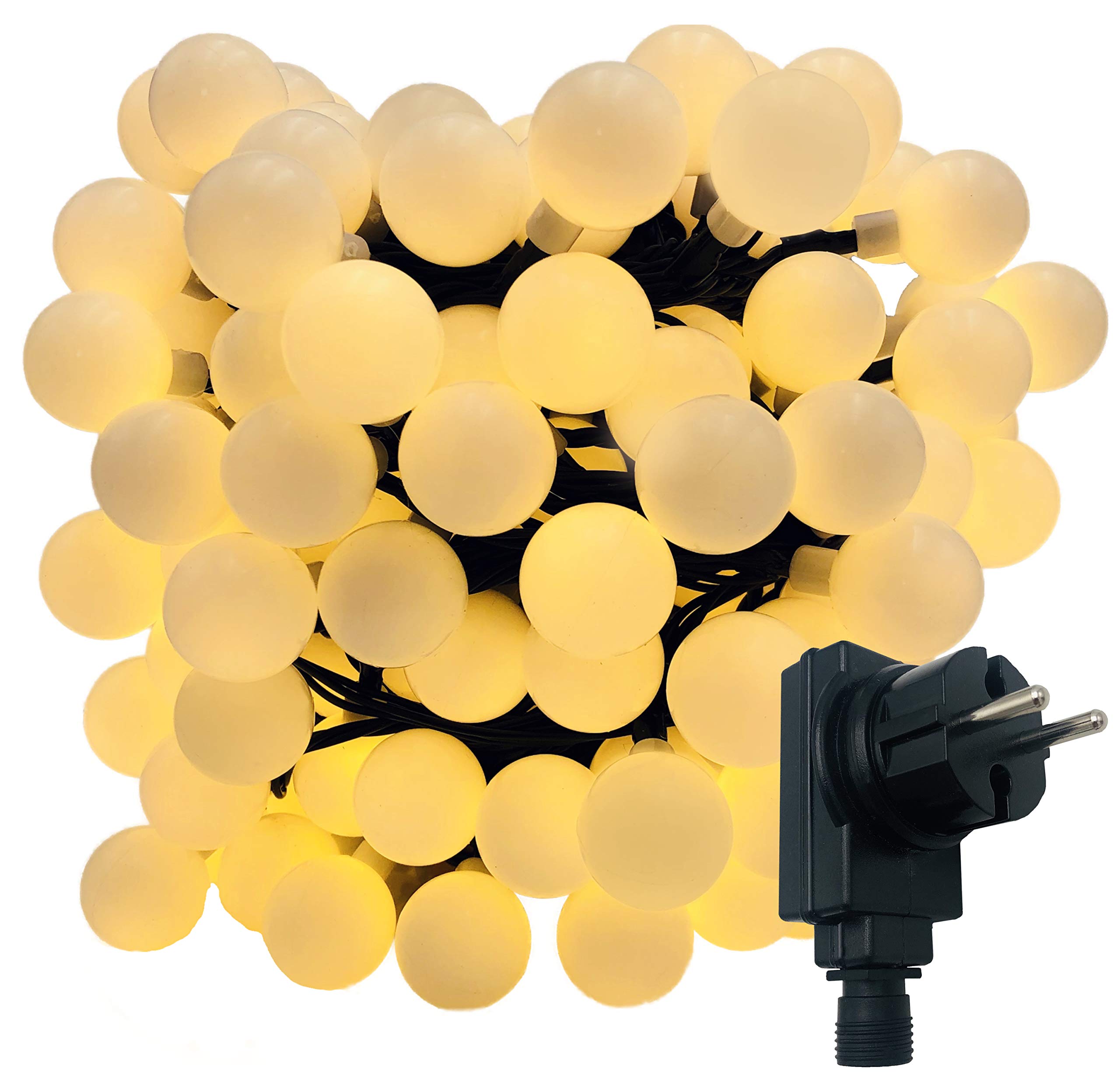 Bonetti LED Lichterkette 180 Kugeln warmweiß 17,9m IP44
