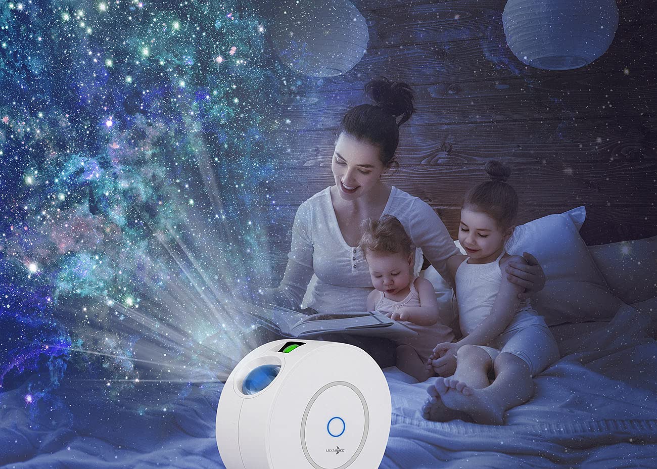 Lunartec Licht-Dekoration Sternprojektor RGB mit App Timer