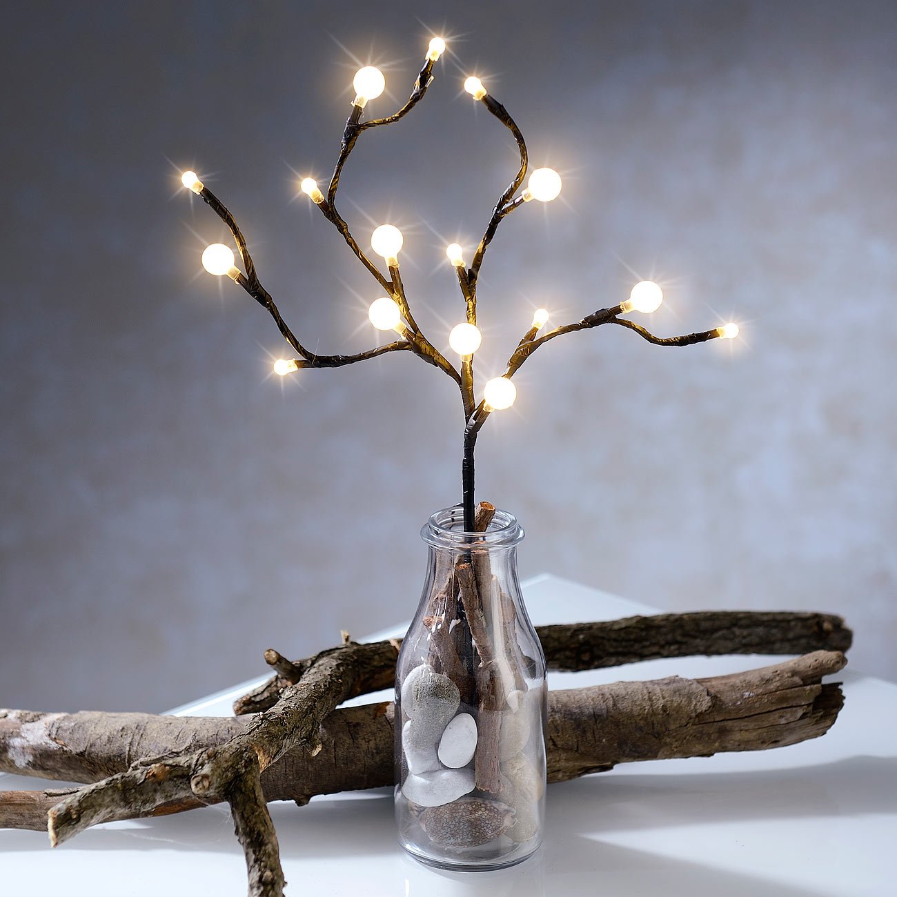 Lunartec Licht-Dekoration Lichterzweig LED 44 cm warmweiß