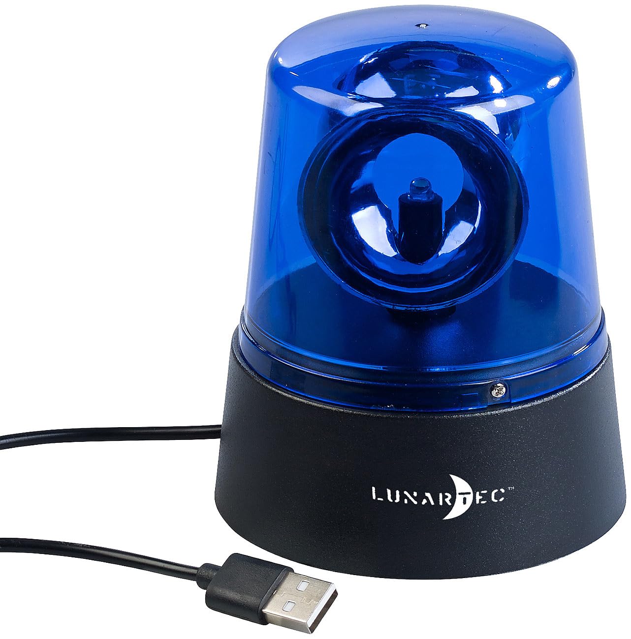 Lunartec LED-Partyleuchte 360° Blaulicht USB- und Batteriebetrieb
