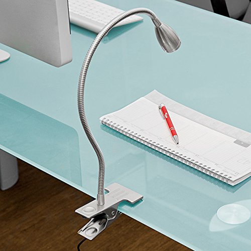 Lunartec Innenbeleuchtung Klemmlampe Schwanenhals LED 3W