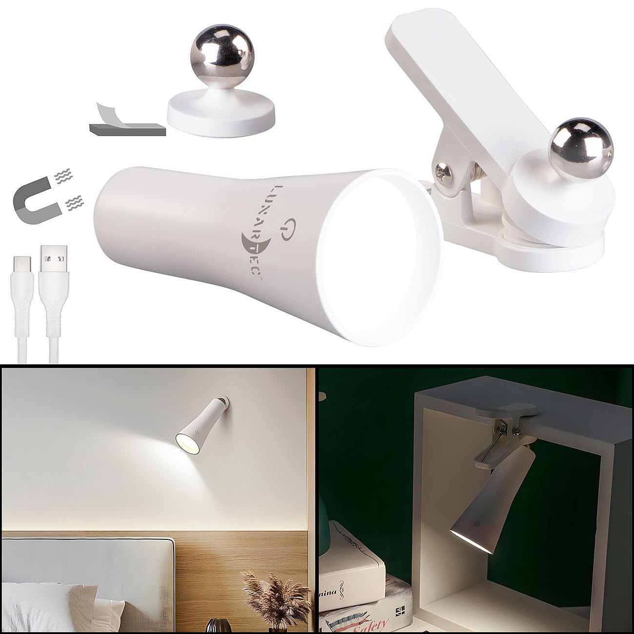 Lunartec 3in1 Akku-Taschenlampe weiß 150 Lumen