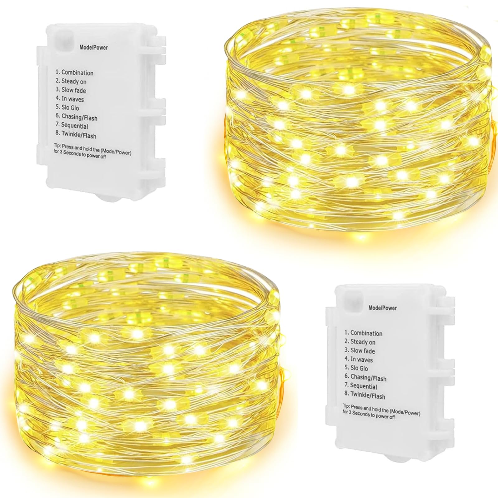 Koopower Battery Fairy Lights Lichterkette 11m 100 LED warmweiß