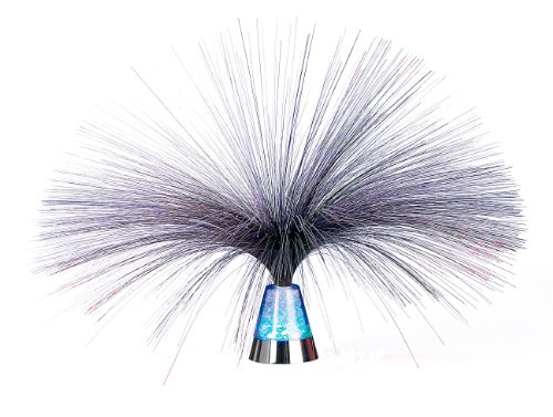 Lunartec Blue Ice Glasfaserlampe Deko-Leuchte batteriebetrieben 32 cm