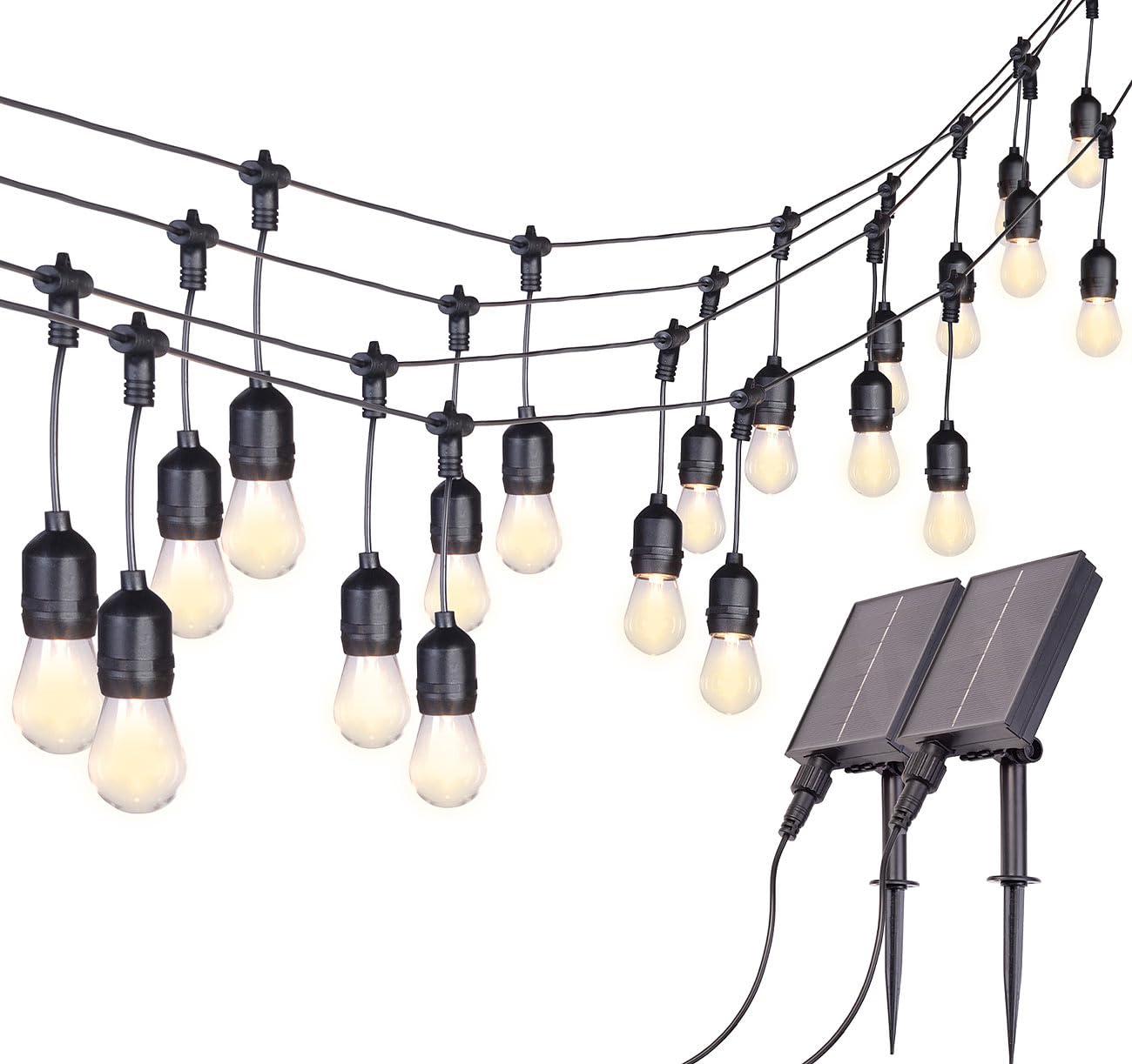 Lunartec Licht-Dekoration Solar-Lichterkette 10m 2er-Set
