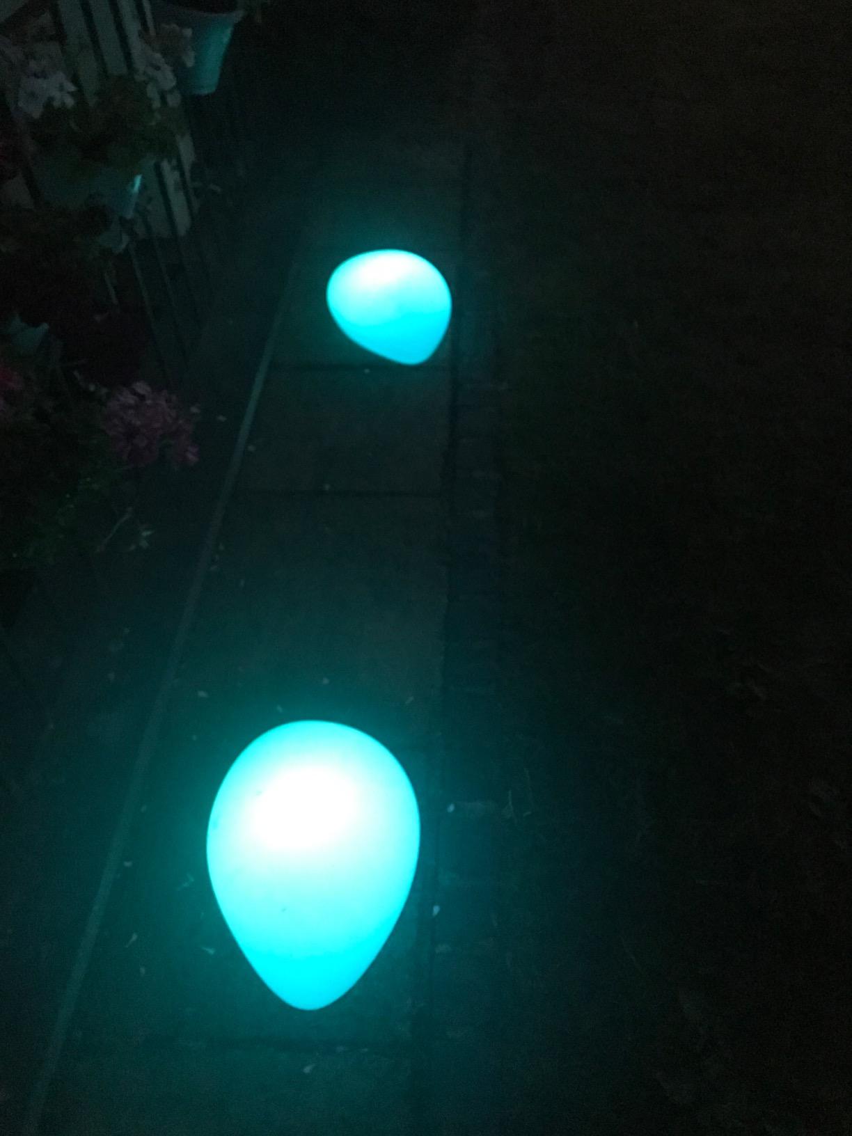 Bonetti Solar Lights Solarlampe Stein 40 cm RGB warmweiß