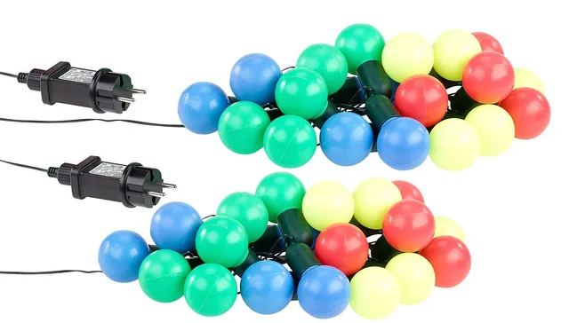 Lunartec Licht-Dekoration Party-Lichterkette 2er-Set 20 LEDs bunt