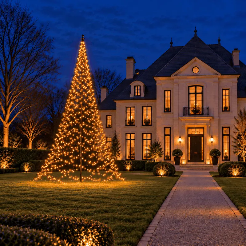 Fairybell Pro 12 Meter 2048 LED Fahnenmast-Weihnachtsbaum Smart RGBW
