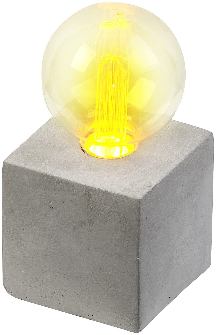 Lunartec Innenbeleuchtung Deko-Tischleuchte Beton warmweiß