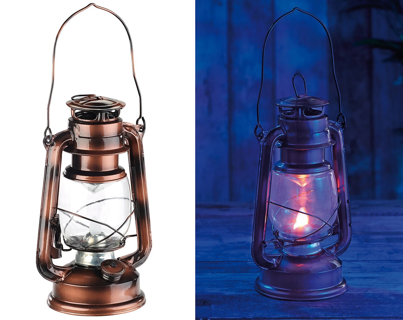 Lunartec Licht-Dekoration LED-Sturmleuchte 4er-Set Bronze