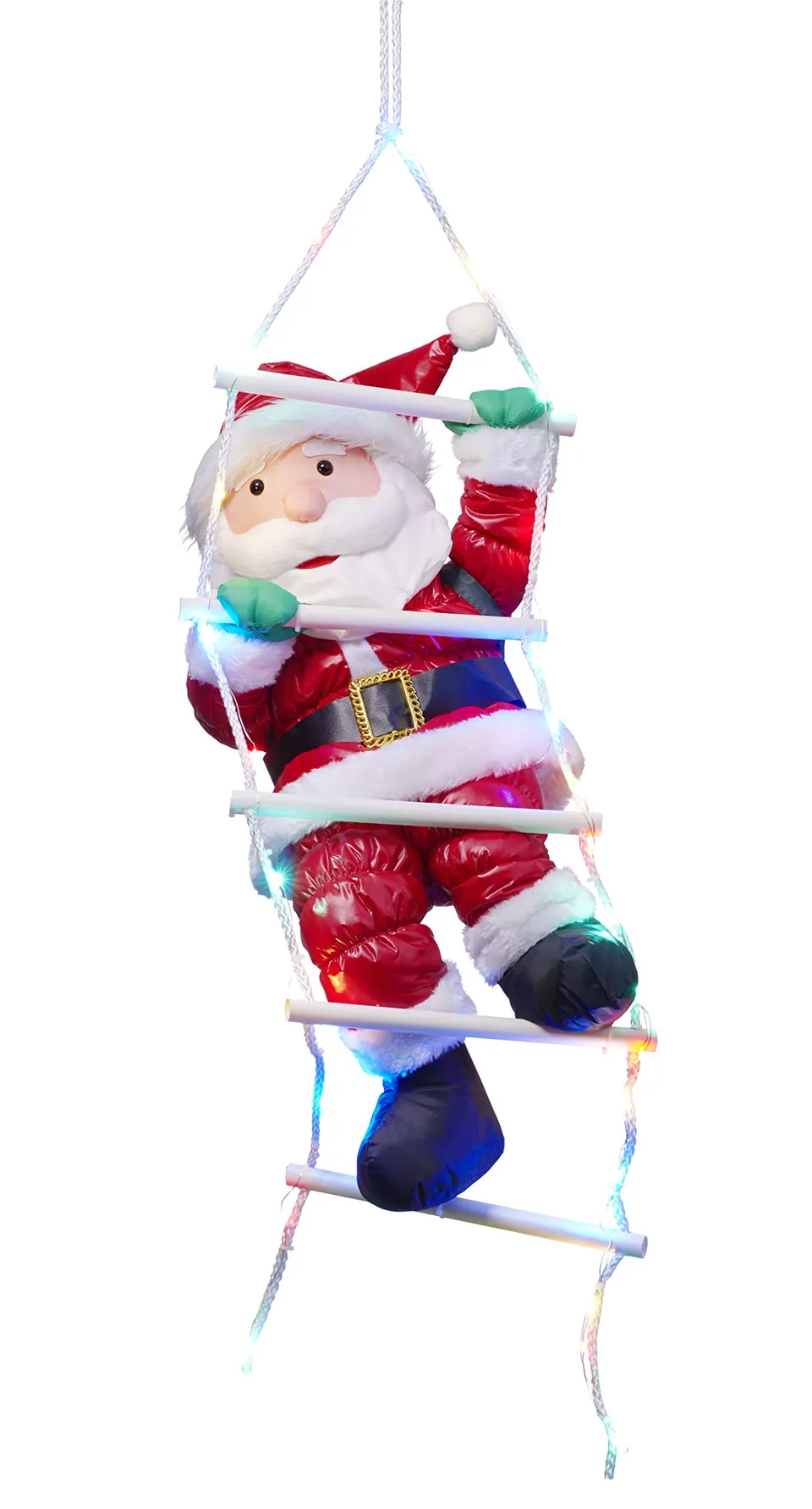 Bonetti LED Lichterketten Weihnachtsmann Strickleiter 30 LEDs