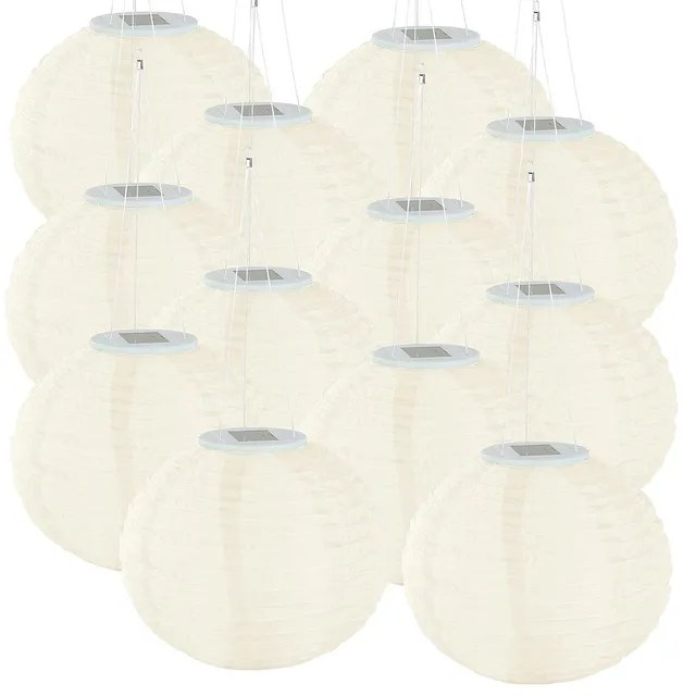 Lunartec Licht-Dekoration Solar-Lampions 12er warmweiß 30cm