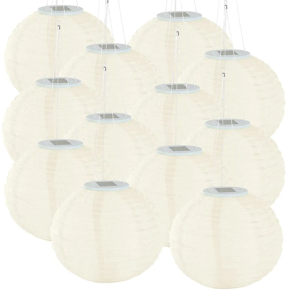 Lunartec Licht-Dekoration Solar-Lampions 12er warmweiß 30cm