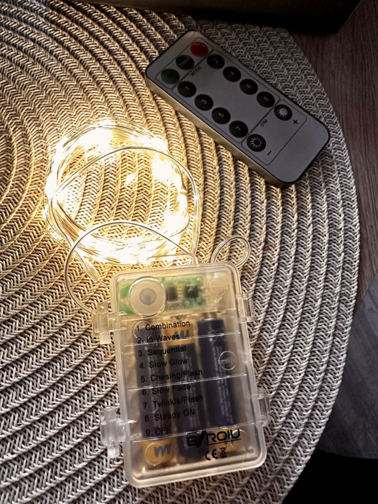 Bxroiu LED-Lichterkette Batterie 4x 5m 50 LEDs warmweiß
