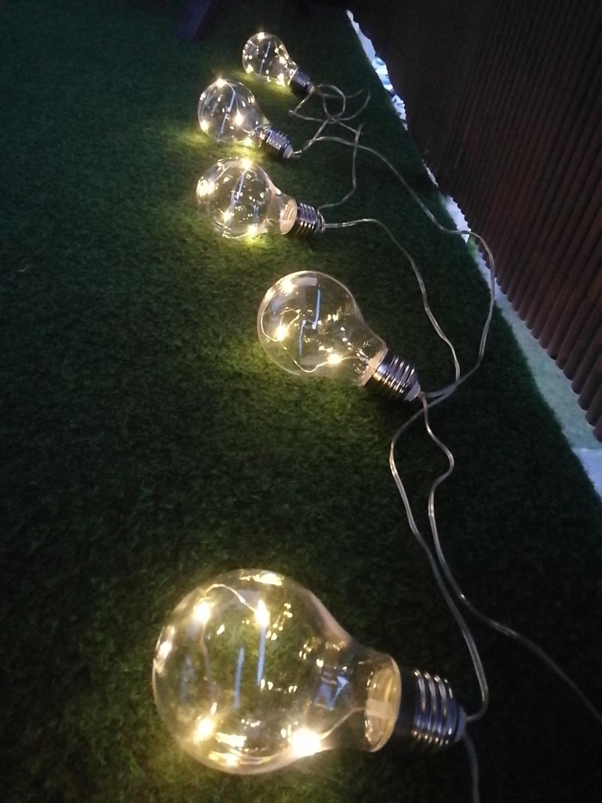 Lunartec Licht-Dekoration Solar-Lichterkette Retro 8,5m warmweiß