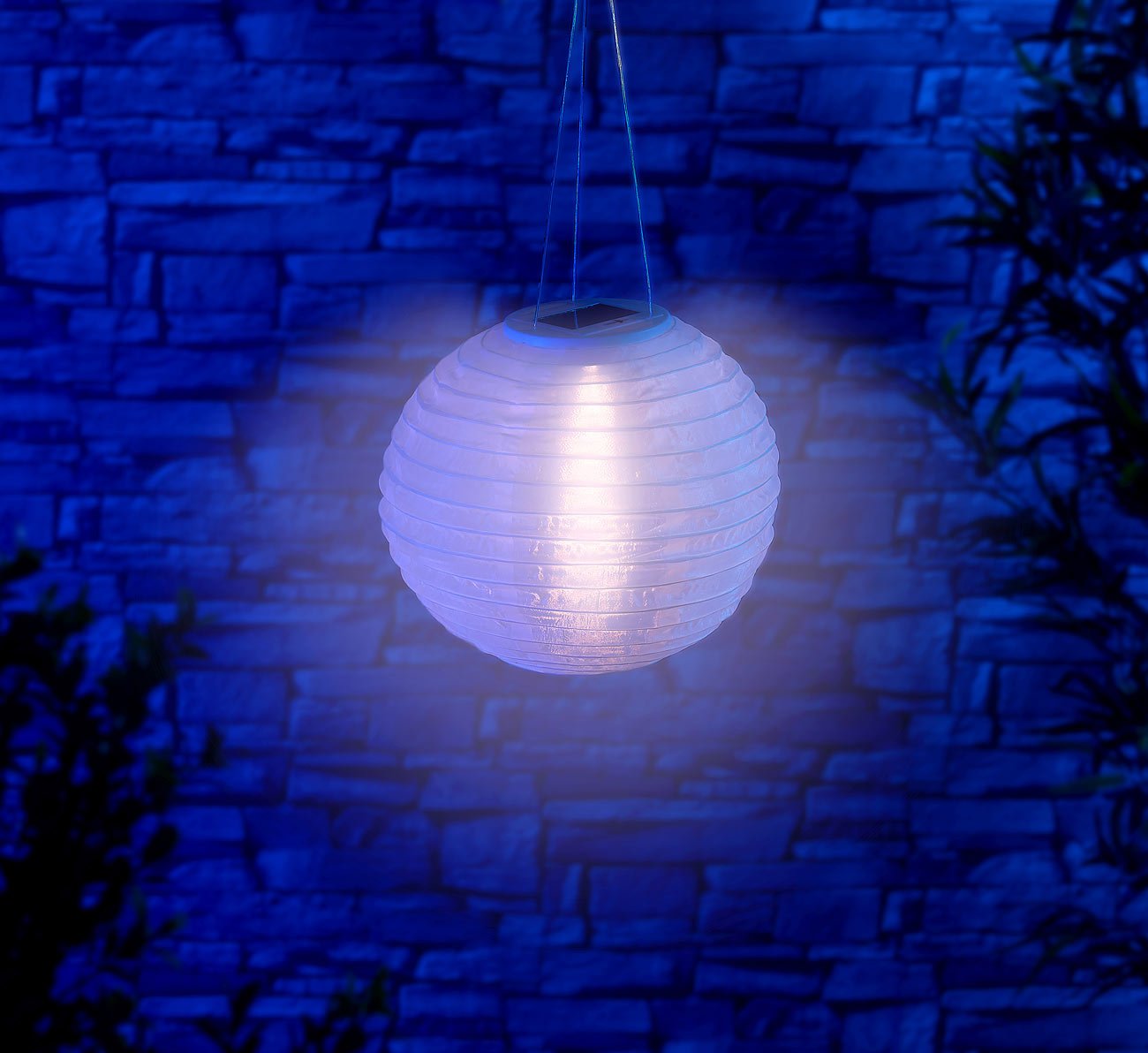 Lunartec Licht-Dekoration Solarlampion 2er-Set 30 cm
