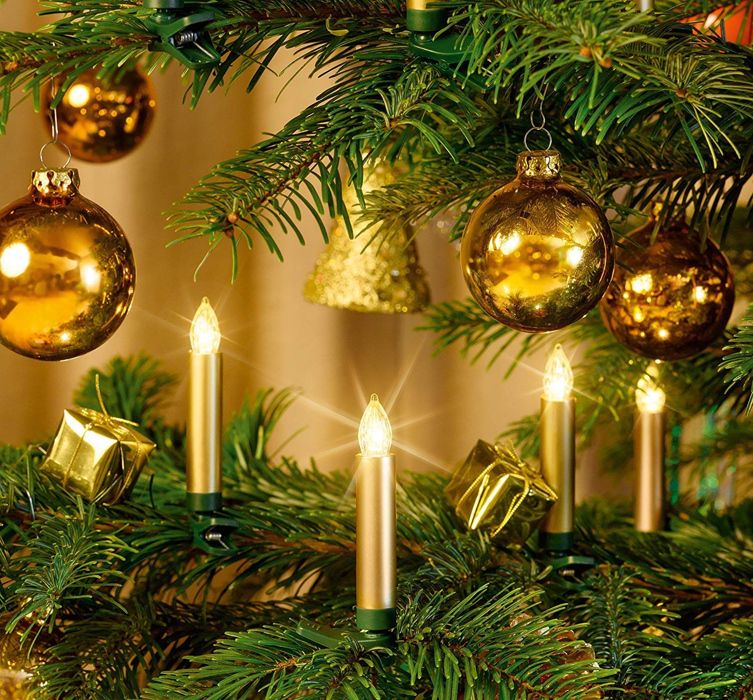 Bonetti Wireless Christmas Candles Baumkerzen 12er Set gold
