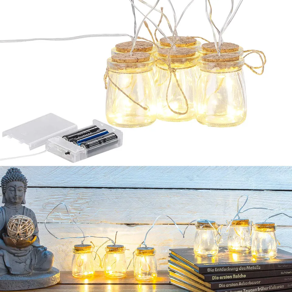 Lunartec Licht-Dekoration Flaschenlicht LED 18 LEDs Timer