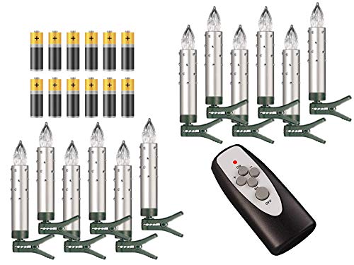 Bonetti Wireless Christmas Candles 12er-Set silber warmweiß