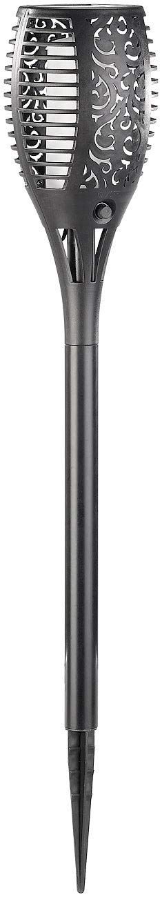 Lunartec Außenbeleuchtung Solar-Gartenfackel 58cm 4er-Set