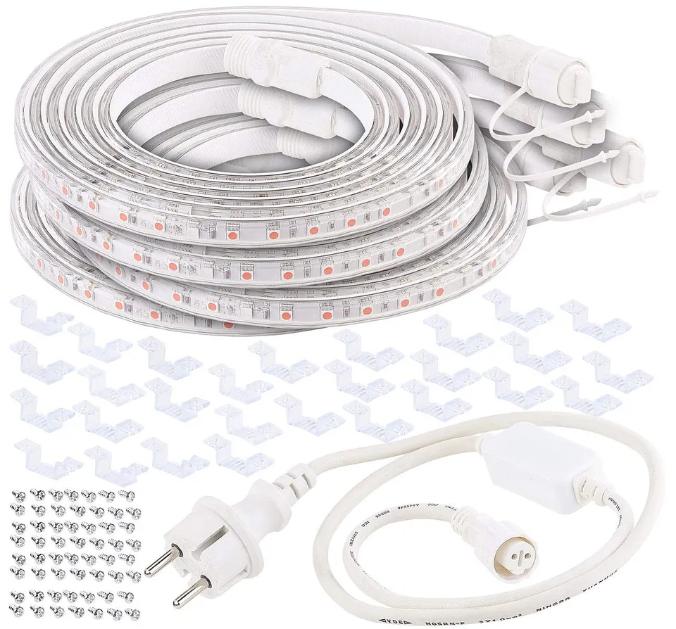 Lunartec Leuchtmittel LED-Pflanzenlampe Strip 12m rot-blau
