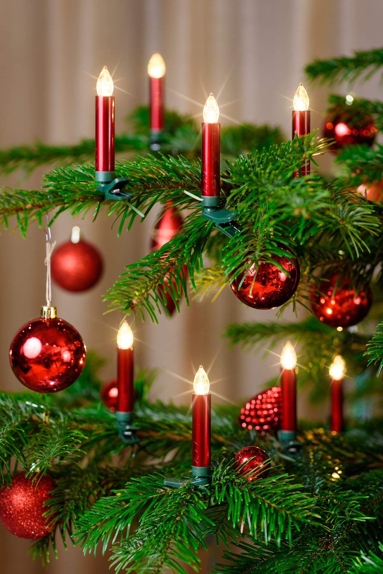 Bonetti Wireless Christmas Candles LED-Weihnachtskerzen Rot 12er