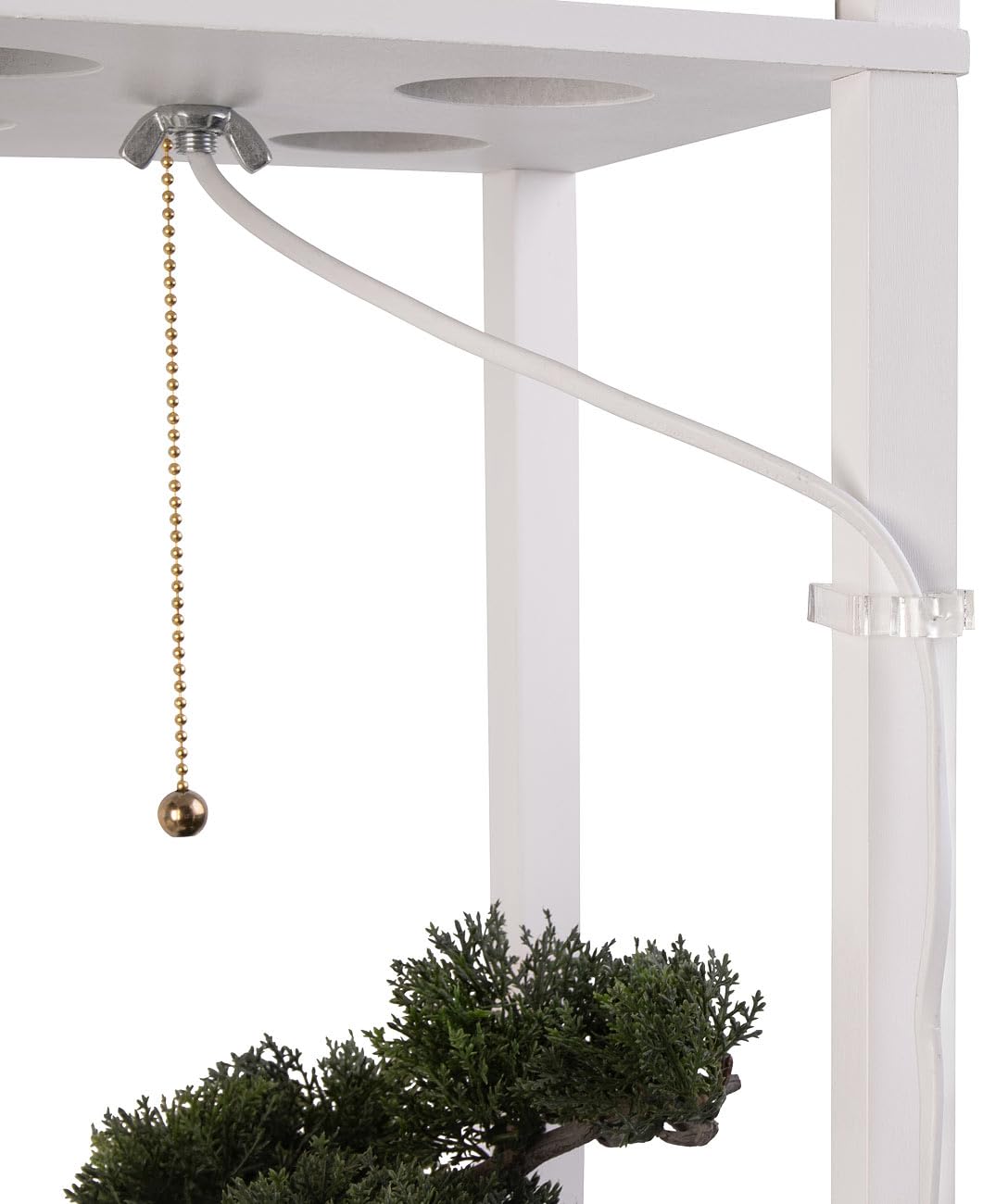 Lunartec Innenbeleuchtung Stehlampe Holz Regal weiß WLAN-LED