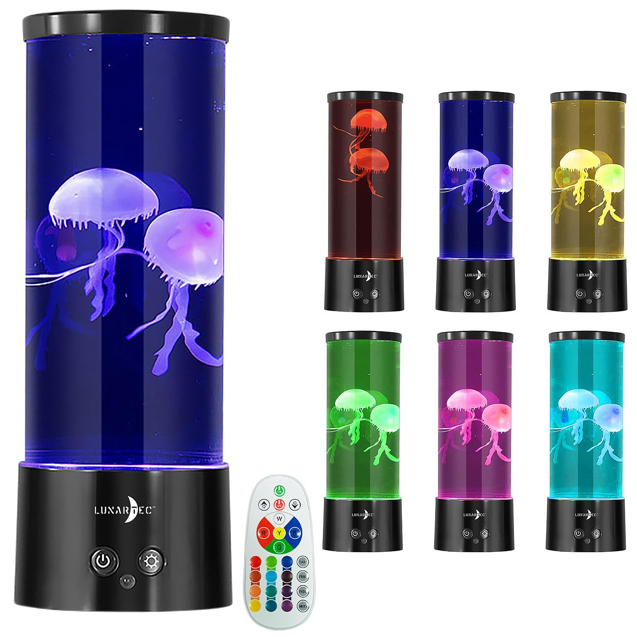 Lunartec LED-Quallenlampe 17 Farben Fernbedienung
