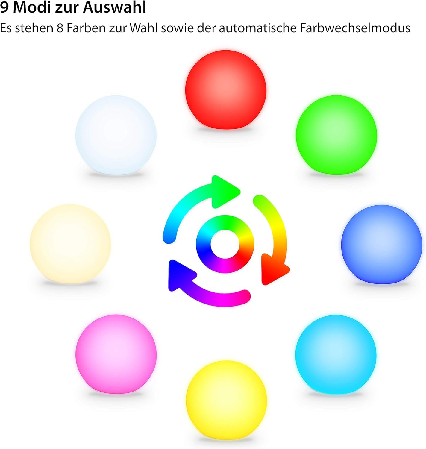 Bonetti Solar Lights Kugelleuchte XL 40cm RGB IP67