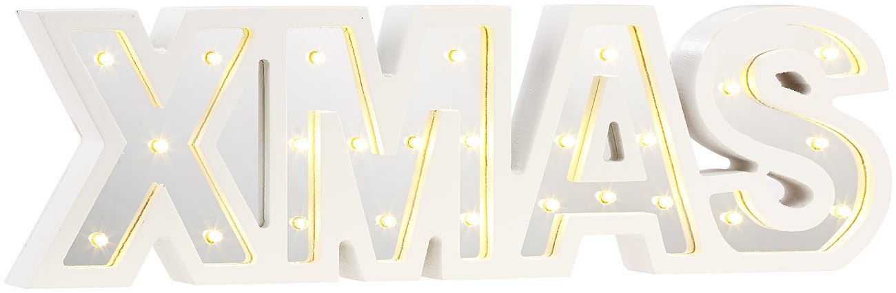 Lunartec Licht-Dekoration XMAS Schriftzug batteriebetrieben
