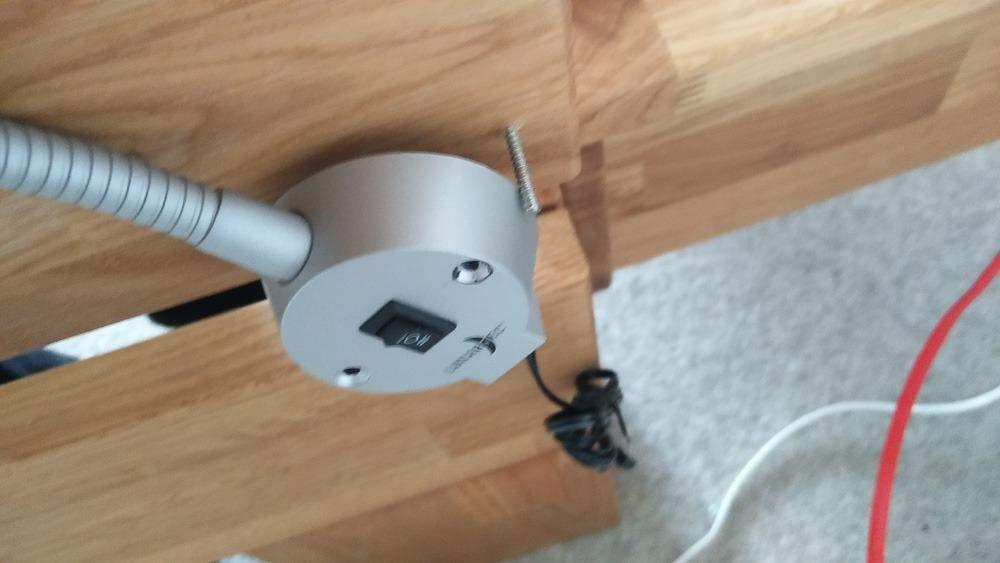 Lunartec Innenbeleuchtung LED-Leseleuchte Schwanenhals USB 3W