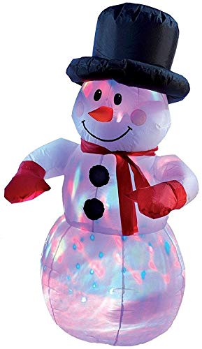 Bonetti LED Lichterketten Schneemann aufblasbar 120 cm bunt